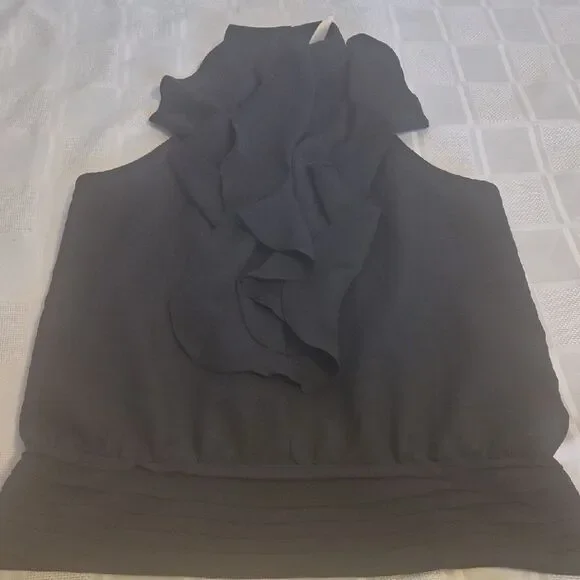 Adiva Black Ruffled Halter Top - Picture 13 of 16